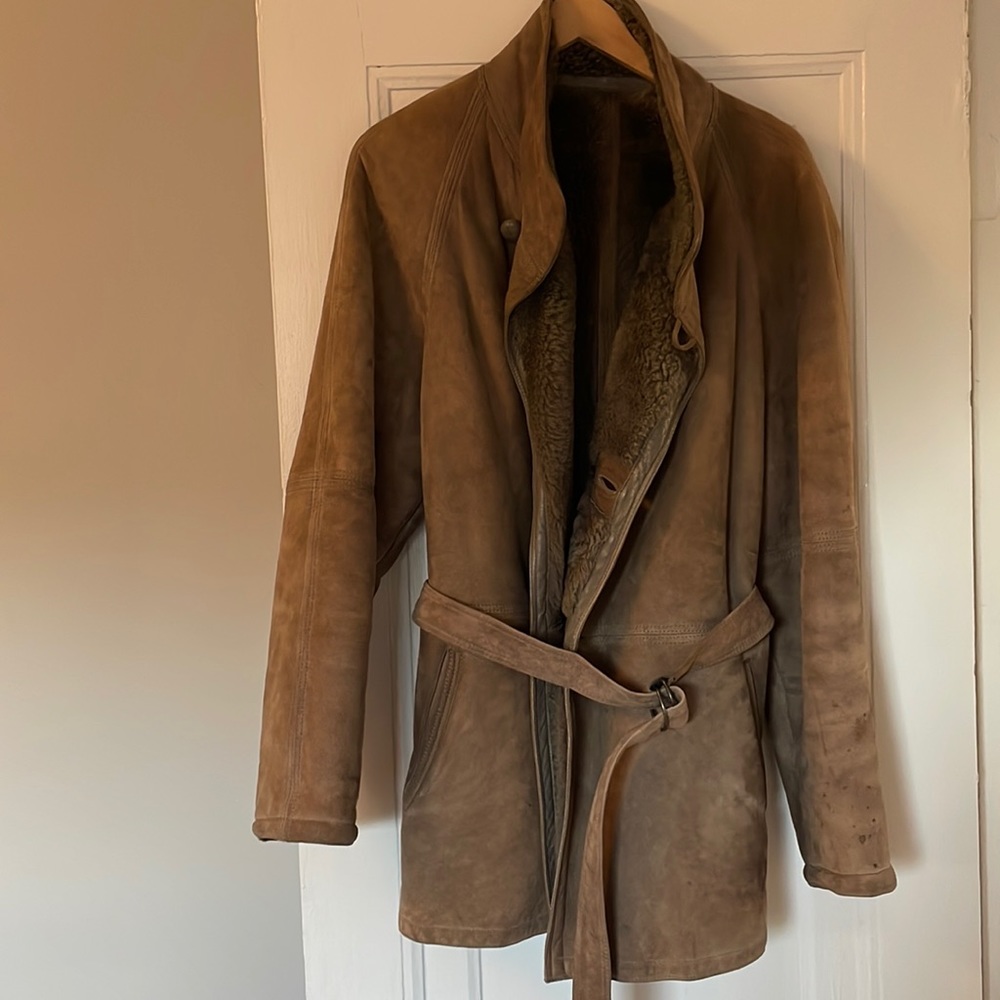 Shearling Original All Leather Coat With Faux Fur Lining- The Warmest Coat!